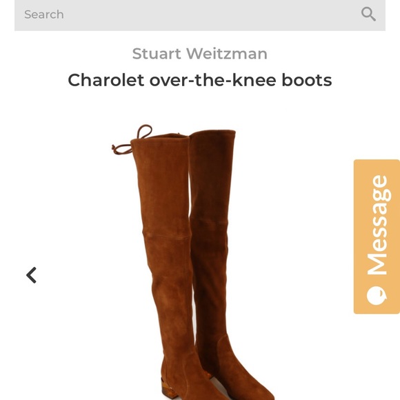 Stuart Weitzman Charlolet Coffee Stretch Suede 7.5  WORN ONE TIME w/box - Picture 9 of 11